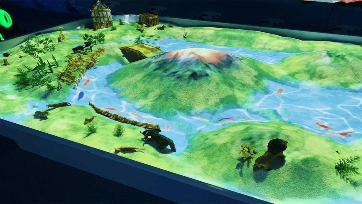 兒童互動(dòng)投影沙灘沙地-沙池游戲互動(dòng)系統(tǒng)